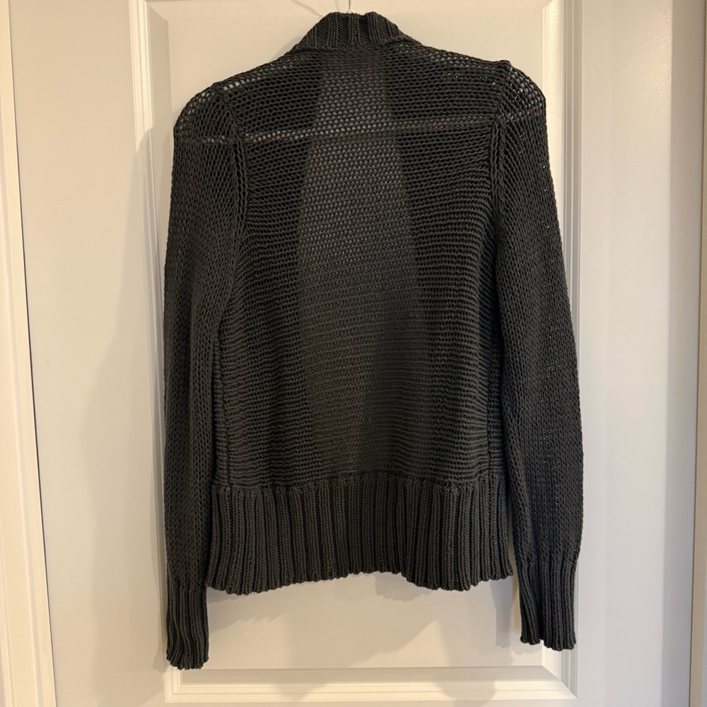 Wooden Ships Chunky Open Knit Grey Cardigan (S/M) - Picture 2 of 7